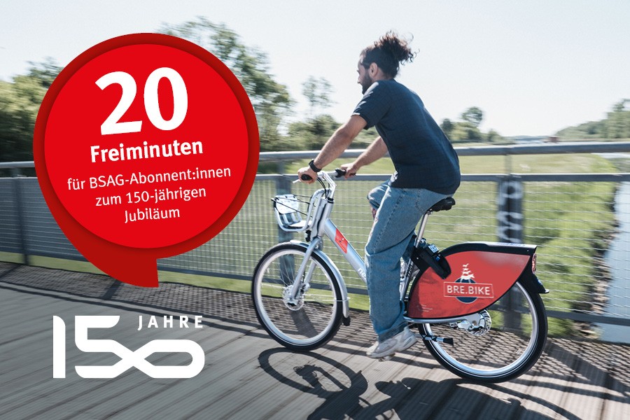 Person auf dem Fahrrad mit einem Störer